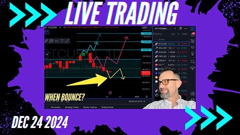 Local Bottom for Bitcoin? Live Trading 12/24/2024 $Bitcoin, $Forex, $Stocks, $Gold $Silver