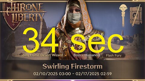 Swirling Firestorm 34 sec (Wand + Staff) - Throne and Liberty