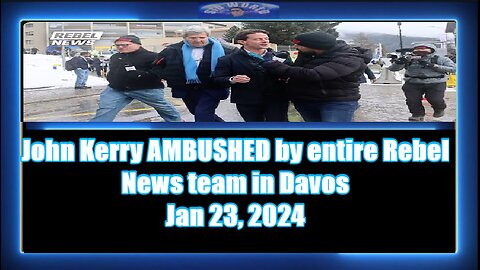 John Kerry AMBUSHED by entire Rebel News team in Davos