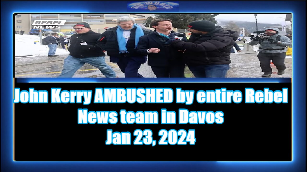 John Kerry AMBUSHED by entire Rebel News team in Davos