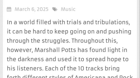 Marshall Potts brings hope in the rain in the Storm