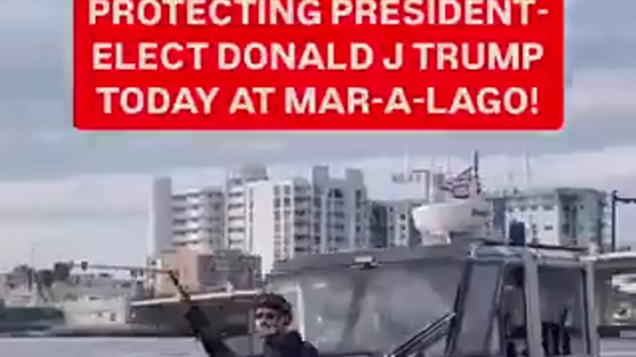 HOLY SH*T 🚨 Heres the U.S. Coast Guard today protecting President Trump at Mar-a-Lago 🔥
