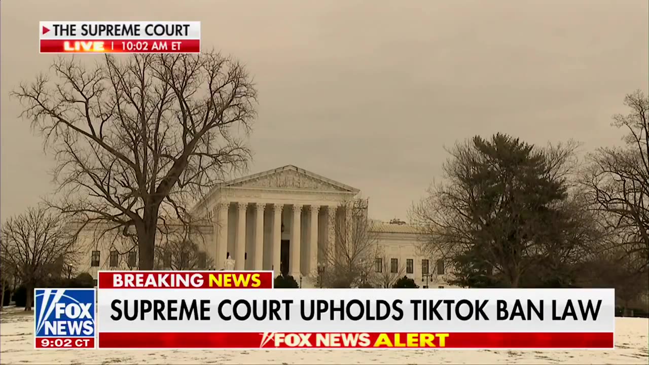 BREAKING: The U.S. Supreme Court upholds the law banning TikTok.