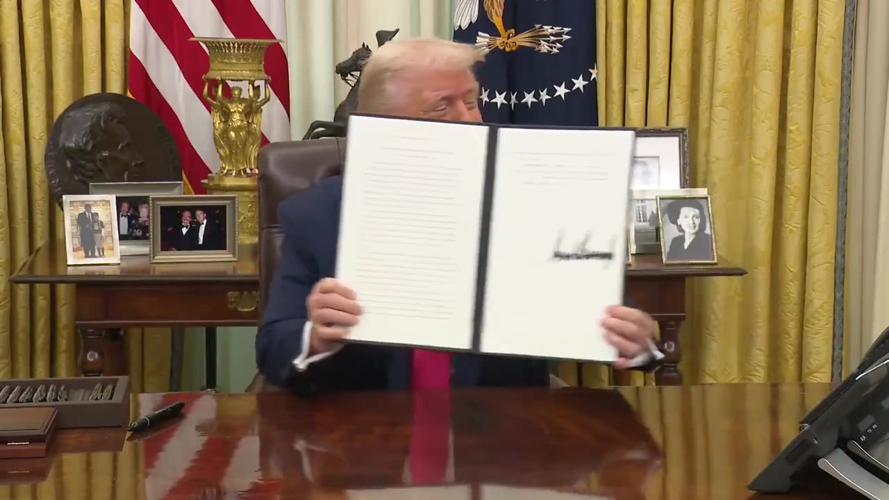 President Trump signs executive order declaring March 2025 as Women's History Month.