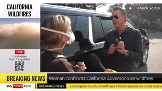 Women Confronts Gavin Newsom About The States Response to California Fires