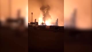 Video shows fire at Russian gas plant as Ukraine claims drone strike