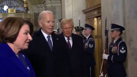 The 47th President Donated J. Trump has arrived to the Capitol Rotunda.