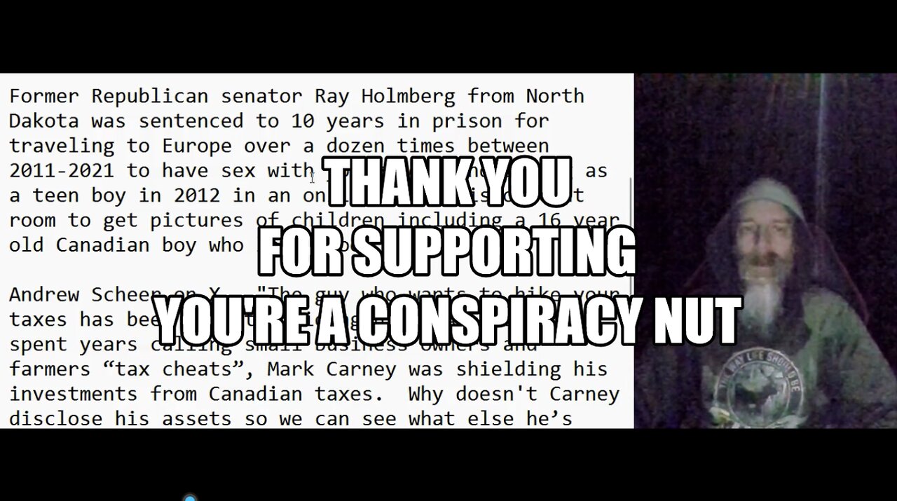 Former North Dakota Senator-10 years in prison, Mark Carney is bad for Canada, UK bans swords
