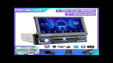 1 Din Car Radio Android 12 GPS Navigation Retractable 1din Touch Screen Review