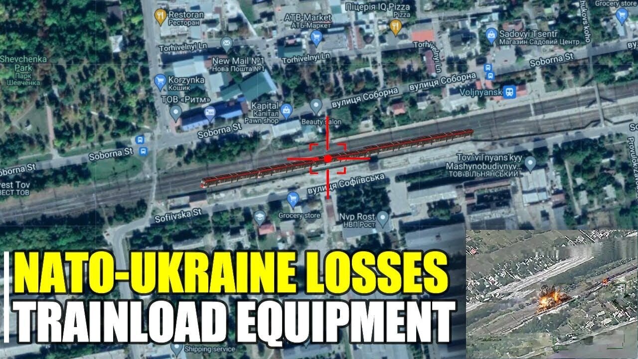 POOR NATO-UKRAINE! Trainload of equipment destroyed!