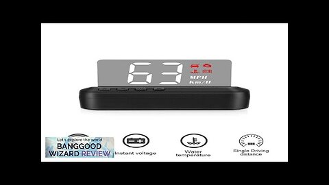 C100 Car OBD HD Speed Projector HUD Head-up Display Auto Speedometer KMH/MPH Review