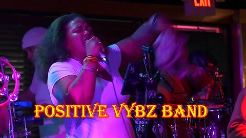 Chelle for Positive Vybz Band; doing her thing.