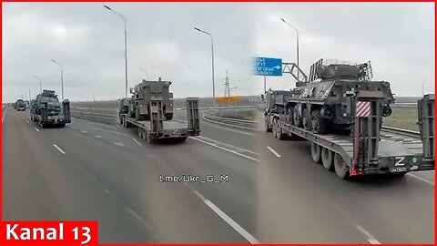 The video shows that the equipment captured by Russians was transported to Russian territory