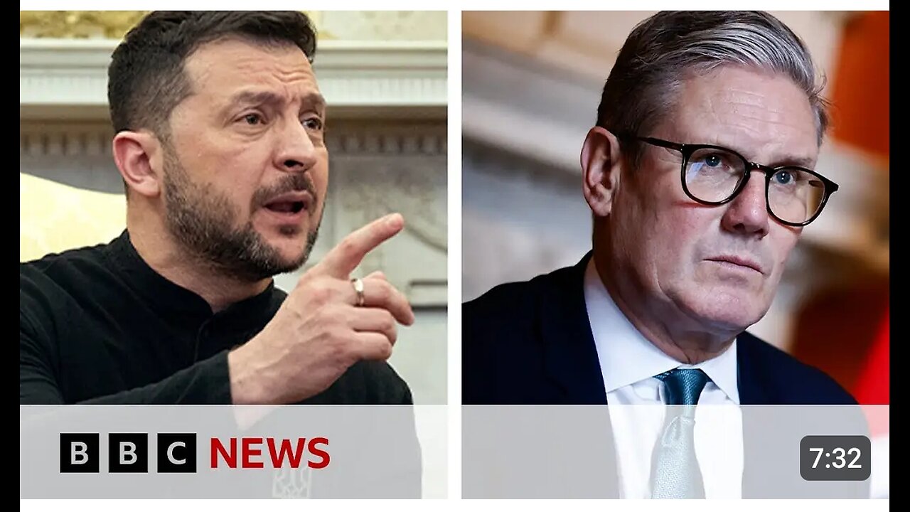 Ukraine's President Zelensky and UK Prime Minister Starmer to meet in Downing Street | BBC NEWS