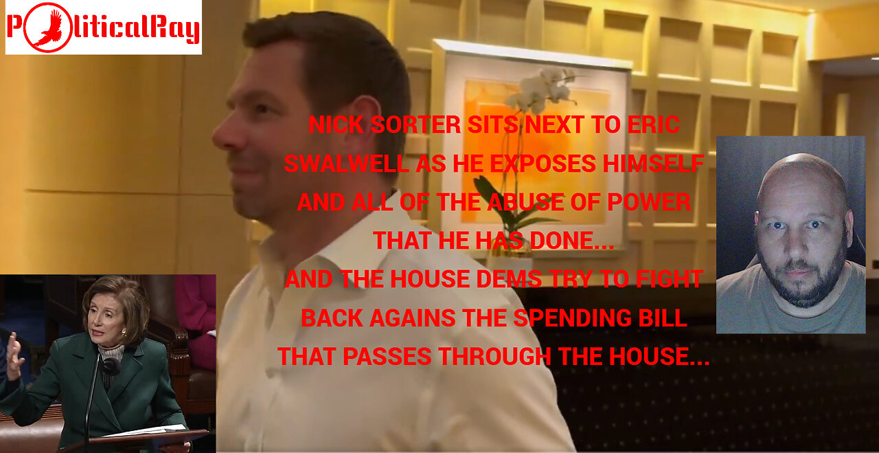 Eric Swalwell is unaware that he sits next to Nick Sortor and exposes his corruption. This is nuts!