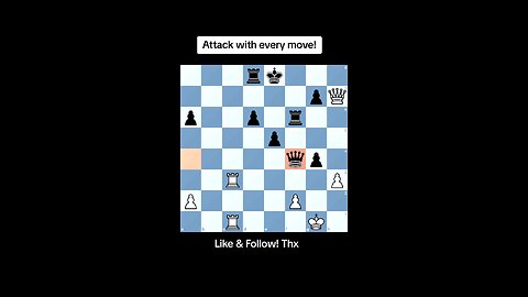 Attack With Every Move - Chess Puzzle