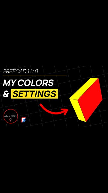 🍡 My FreeCAD Settings - FreeCAD Navigation - FreeCAD Change Colors - FreeCAD Tutorial | #Shorts