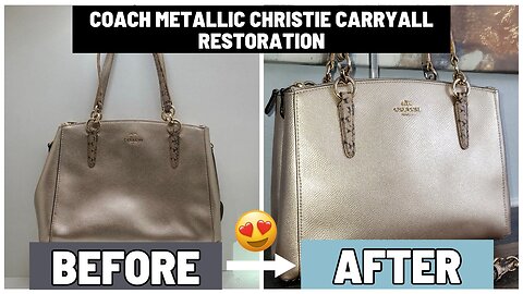 How to Clean & Restore a Luxury Coach Bag | Thrift Find Restoration | Christie Carryall Exotic Trim