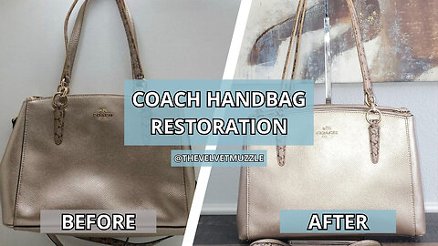 How to Clean & Restore a Coach Christie Carryall Exotic Trim Handbag | Unique Thrifted Find Rehab