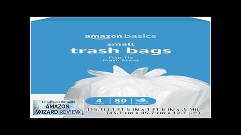 Amazon Basics 4 Gallon Trash Bags Flap Ties with Fresh Scent 80 Review