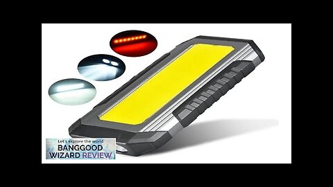 Powerful XPE LED+COB Dual Light Sources Work Light 4000mAh Power Bank Flashlight Review