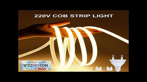 20M 40M High Bright COB LED Strip Light 288leds/M EU Plug 220V Review