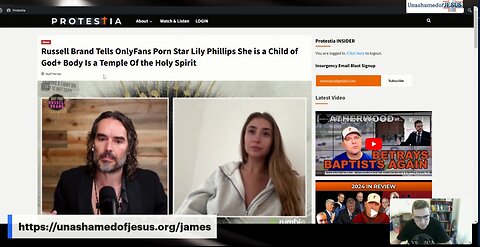 Russell Brand sharing False Gospel with Porn Star Lily Philips