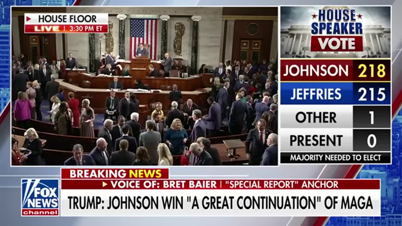 Trump reacts to Speaker Johnson's re-election victory_ 'Make America Great Again