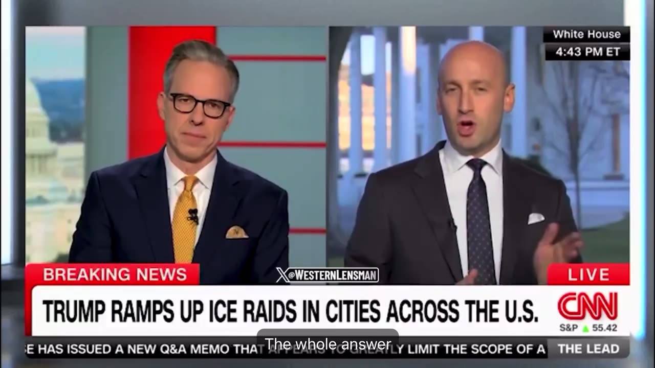 Jake Tapper taken to the woodshed by Stephen Miller on immigration policy