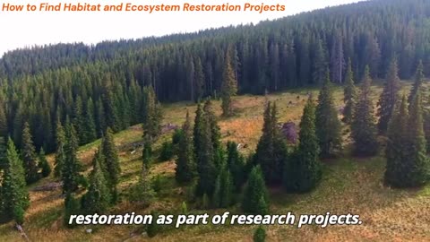 How to Find Habitat and Ecosystem Restoration Projects