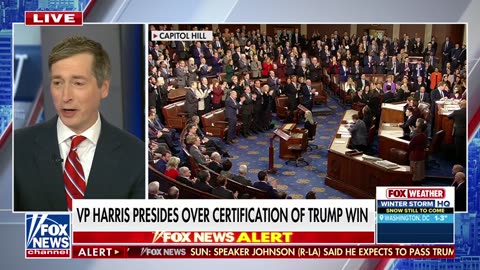 'AWKWARD MOMENT': Kamala Harris certifies Trump's election win