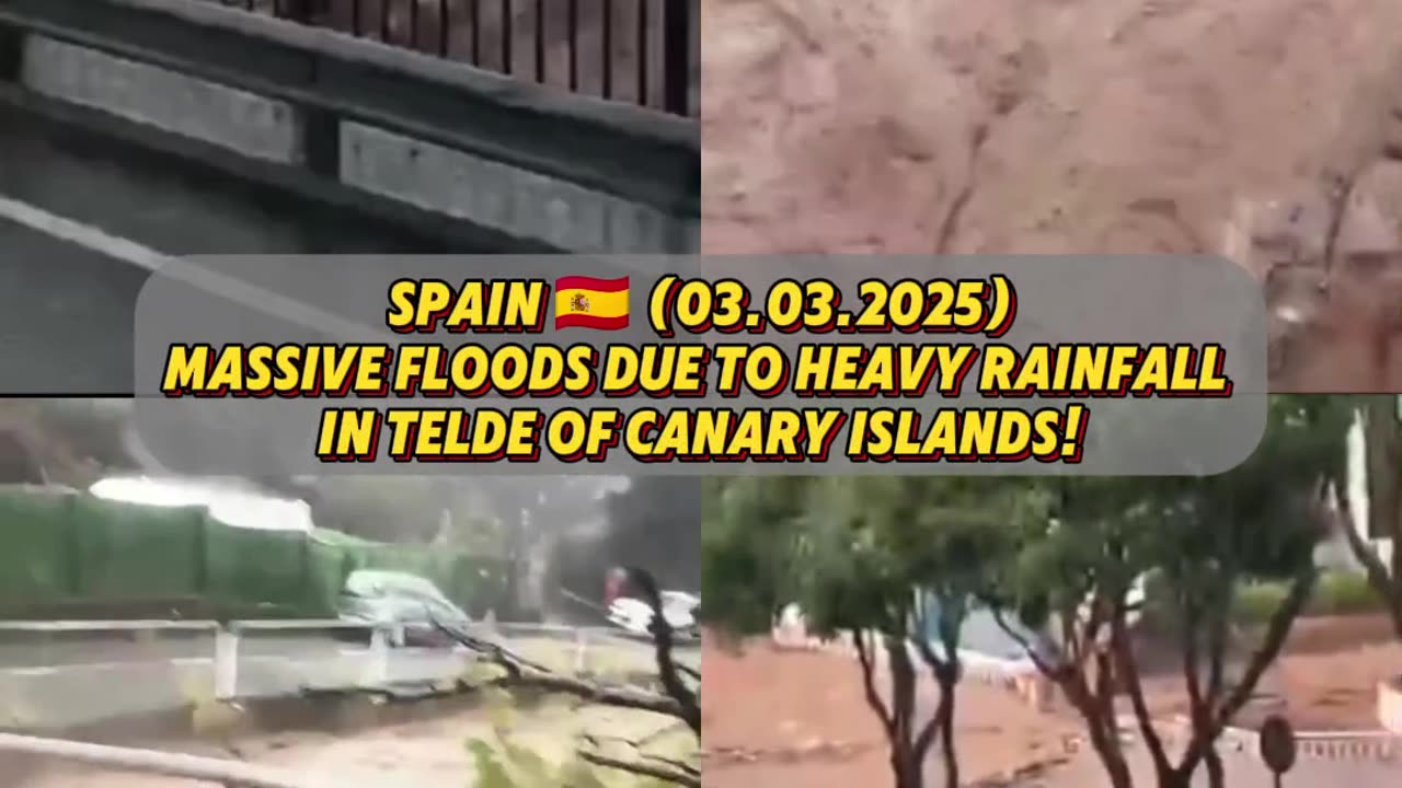 Massive floods due to heavy rainfall in Telde of Canary Islands, Spain 🇪🇸 (03.03.2025)