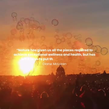 Nature has given us all the pieces required to achieve exceptional wellness and health