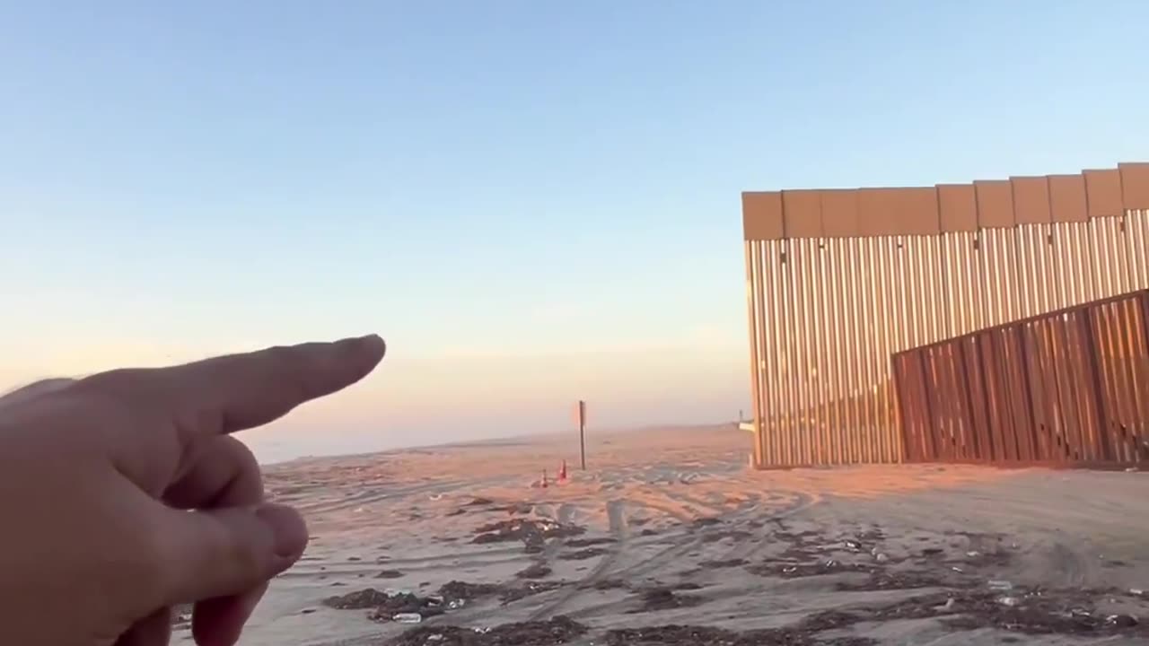 Excellent footage of the very end of the US Mexico Border where San Diego