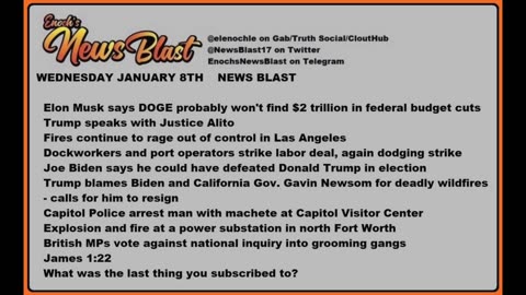 Wednesday, January 8, 2025 News Blast