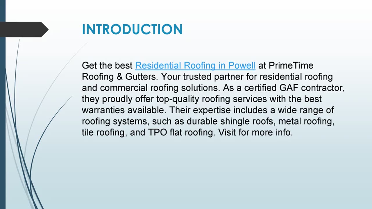 Get the best Residential Roofing in Powell