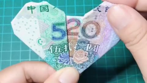 How to make 520 Love Shape using Banknote