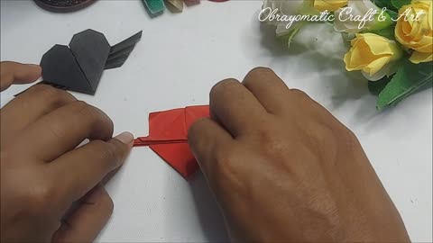 How to make Paper Flying Heart 3D Heart Very Easy Paper Art FoldingFlying Heart Heart Origami