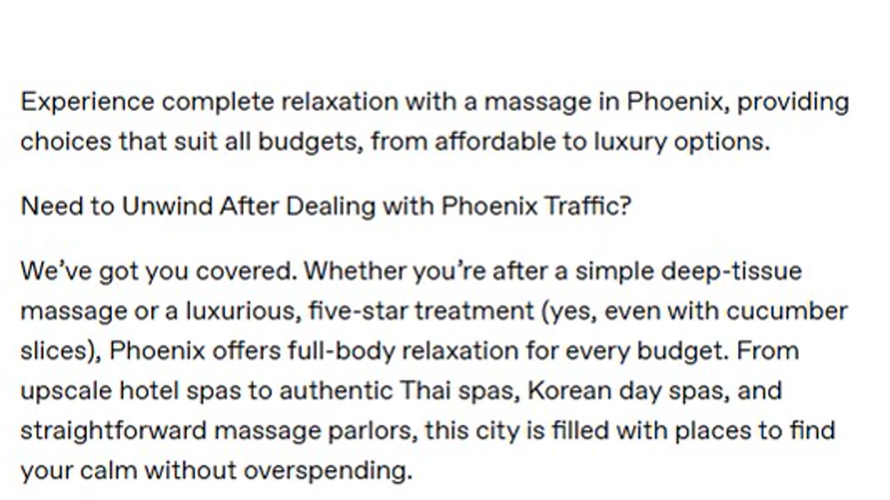 A Massage in Phoenix for Every Budget