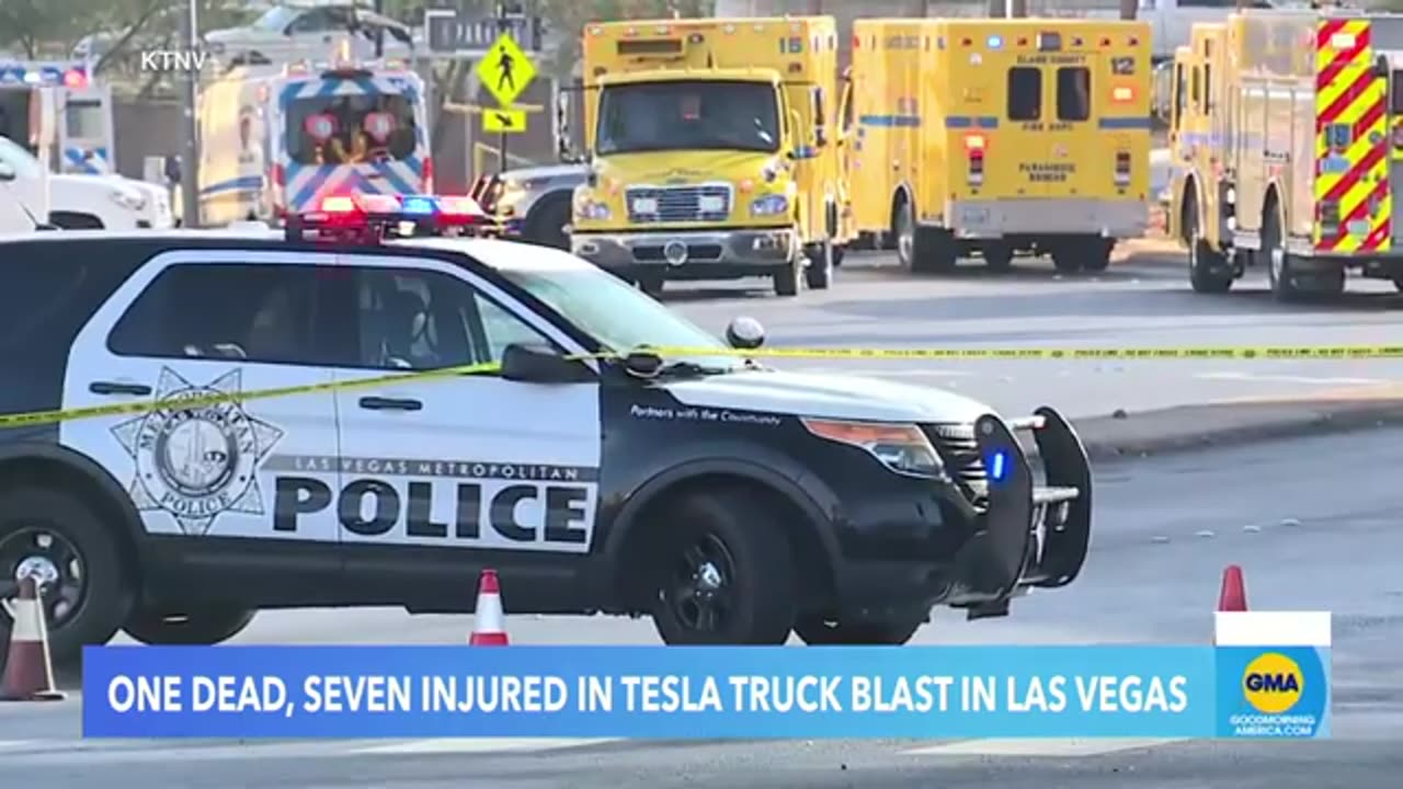 A 2024 Tesla Cybertruck arrived outside the hotel’s entrance around 8:40 a.m