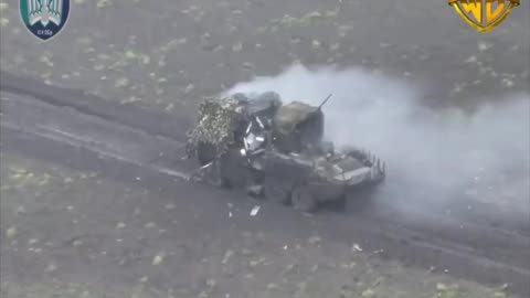 Drone Sets Off Entire Magazine of Russian BTR