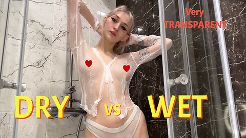 Transparent Clothes Dry vs Wet Try on Haul