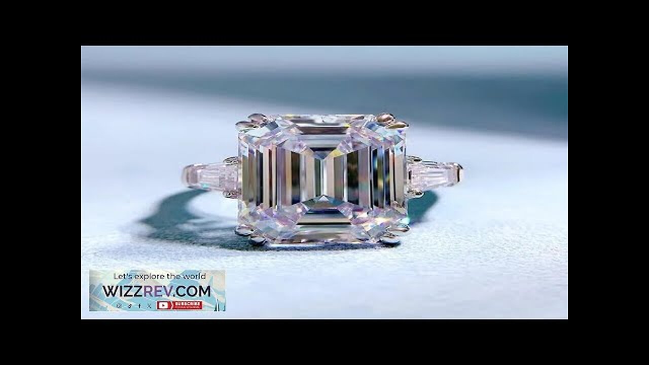 Luxury 8Ct Lab Moissanite Diamond Ring 100% Real 925 Sterling Silver Party Review