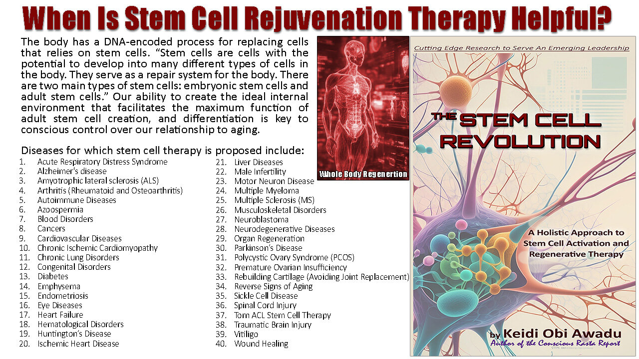 When Is Stem Cell Rejuvenation Therapy Helpful?