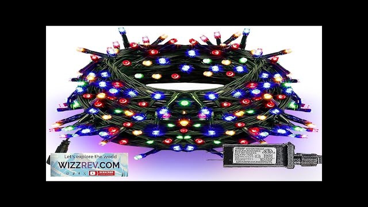 Dazzle Bright Christmas String Lights 66FT 200 LED Connectable Green Wire 8 Review