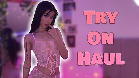 Pink Fishnet Set Try On Haul | Stylish Top & Shorts Look 2025