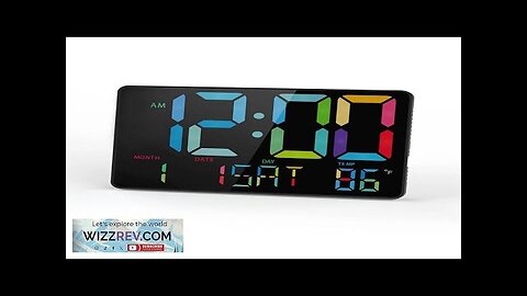 AGSIVO Large Rainbow LED Digital Alarm Clock Wall Clock with Remote Control Review