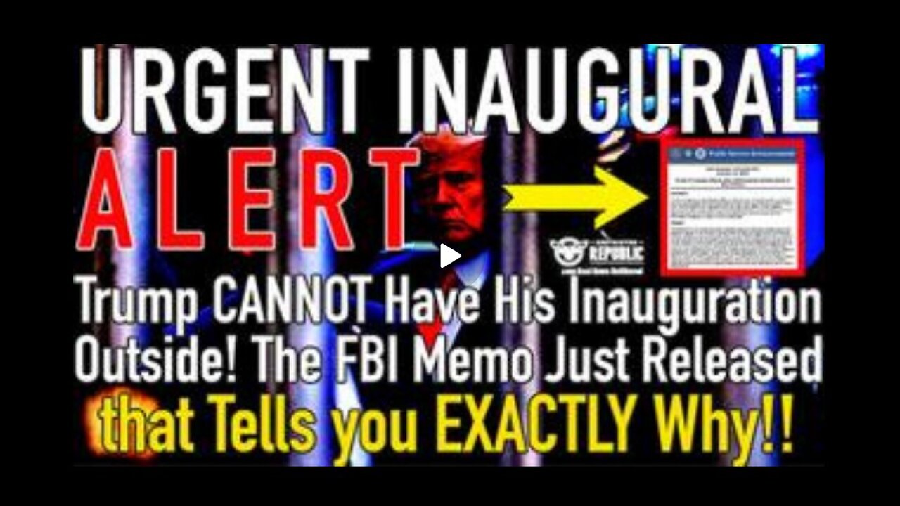 JUST IN! FBI Memo LEAKED – Here’s WHY Trump CANNOT Have an Outdoor Inauguration!