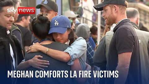 Harry and Meghan console residents who fled Los Angeles wildfires