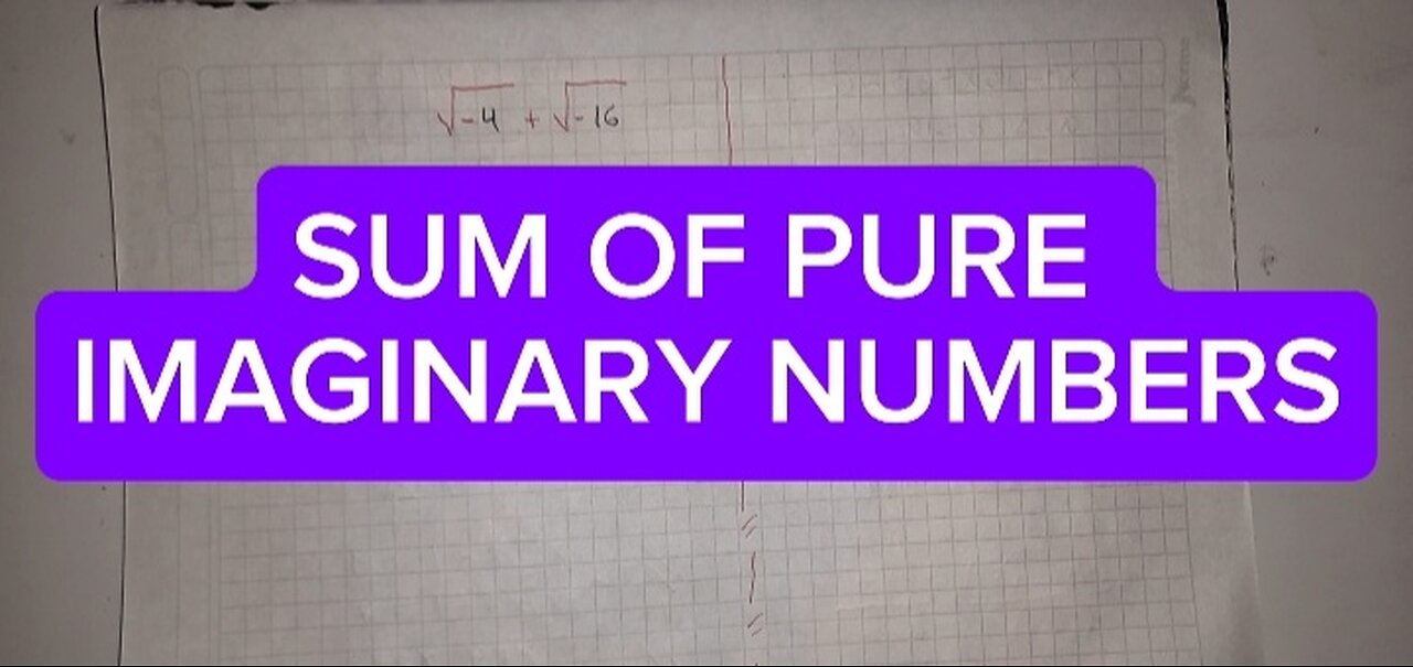 ADDITION AND SUBTRACTION OF PURE IMAGINARY NUMBERS: APPLICATION EXERCISE